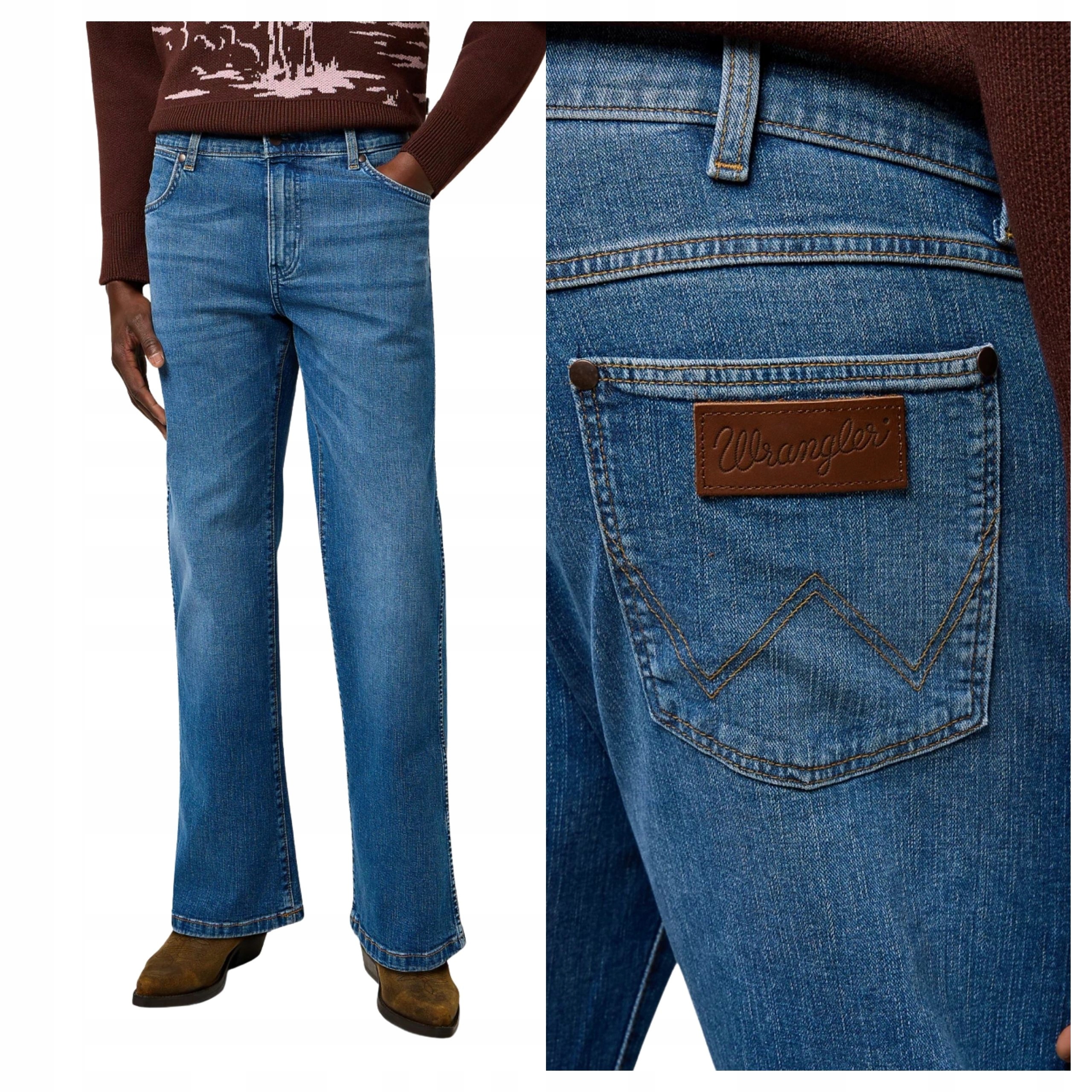 Pánské kalhoty Wrangler Loose Boot Jeans modré W31 L32