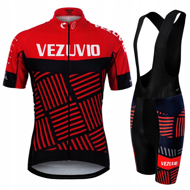 Męski komplet rowerowy Vezuvio Lava Red rozmiar L