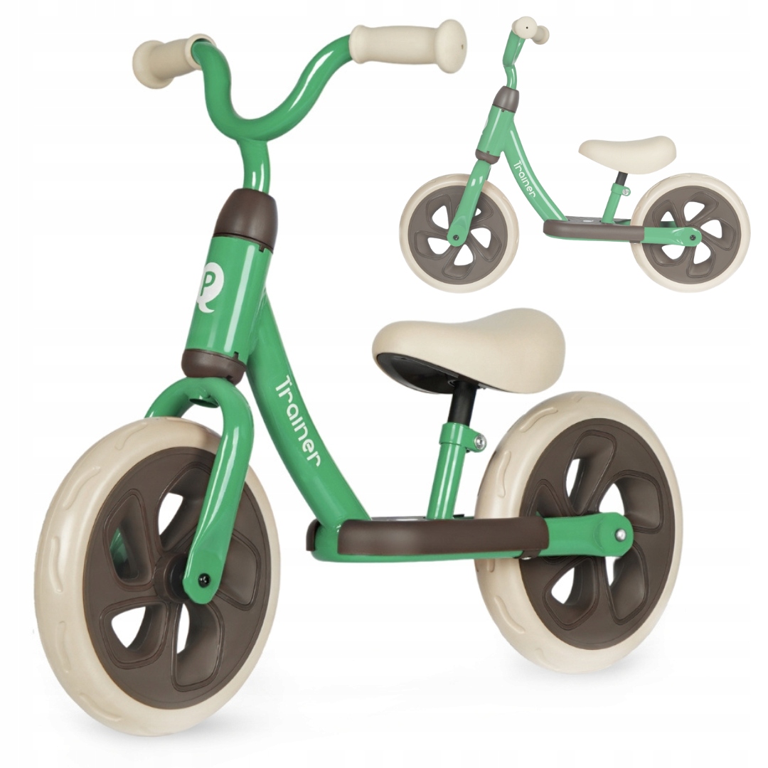 Rowerek Biegowy dla dzieci piankowe koła Eva 2+ Trainer zielony Qplay