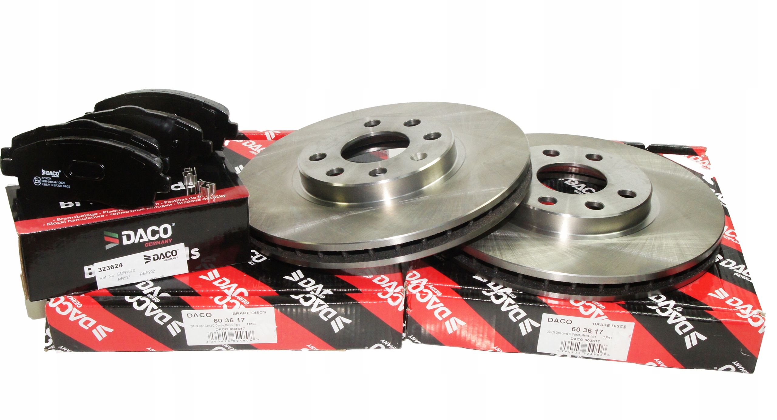 Диски + колодки COMBO Corsa C MERIVA TIGRA 260 мм