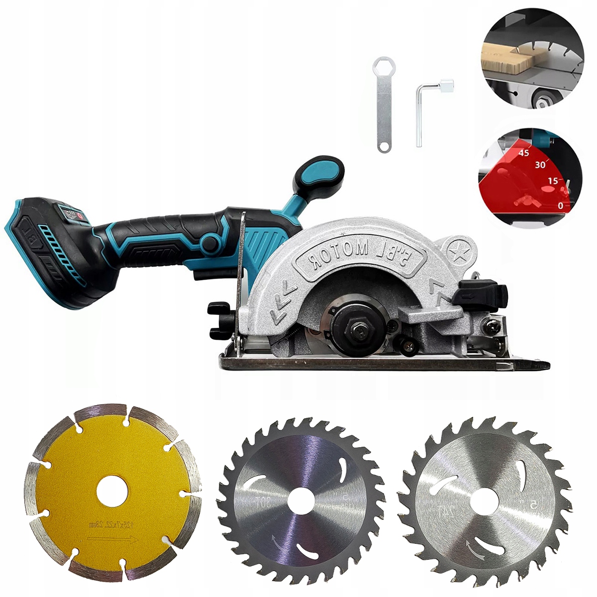 Pilarka Tarczowa Ręczna Przecinarka Piła Akumulatorowa 125MM do Makita 18V