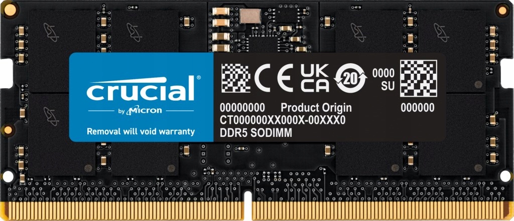 Crucial Sodimm DDR5 16GB 4800MHz CL40 CT16G48C40S5