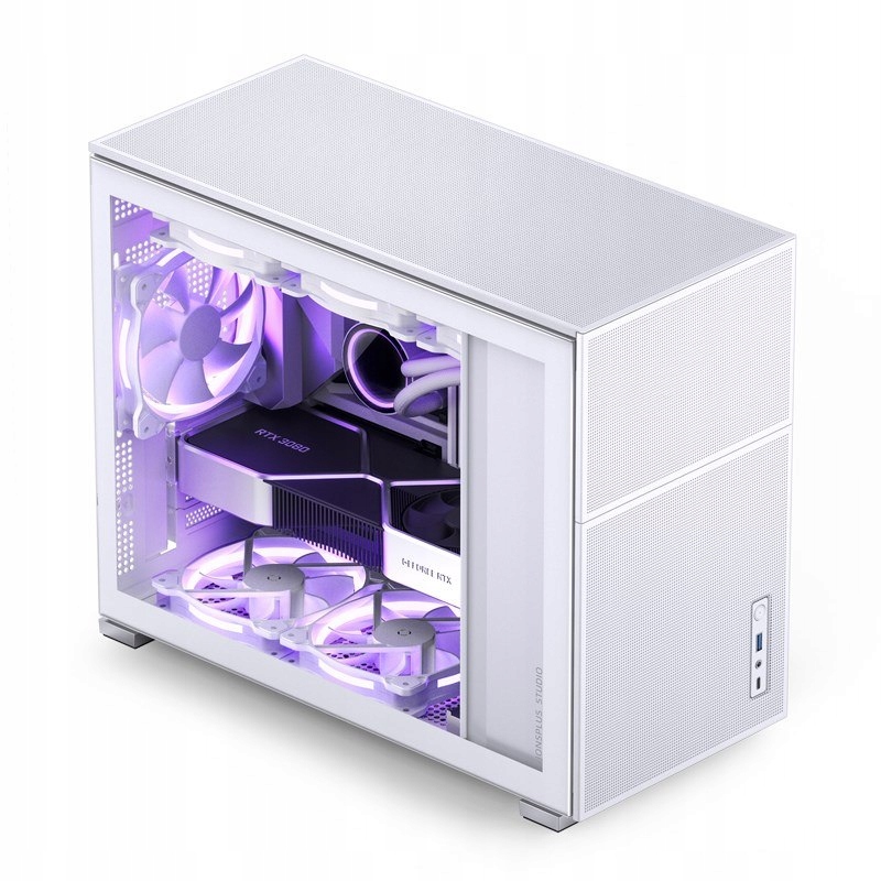 Jonsbo D31 Mesh Micro-ATX Počítačová Skříň, Tvrzené Sklo – bílé