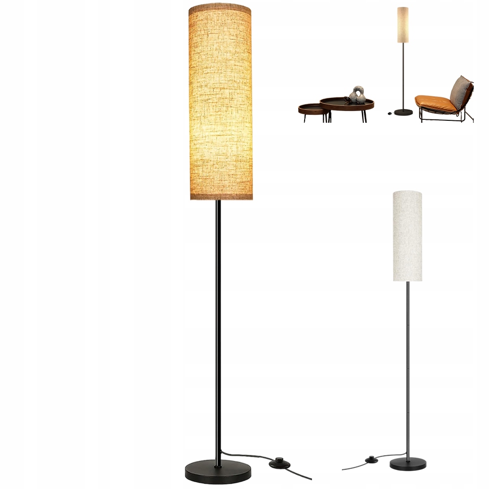 Stojací Podlahová Lampa 175 CM E27 Stínidlo Obývací Pokoj Ložnice Pokoj Hala