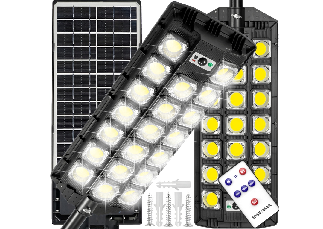 LAMPA SOLARNA CZUJNIK RUCHU ZMIERZCHU +PILOT 1600W