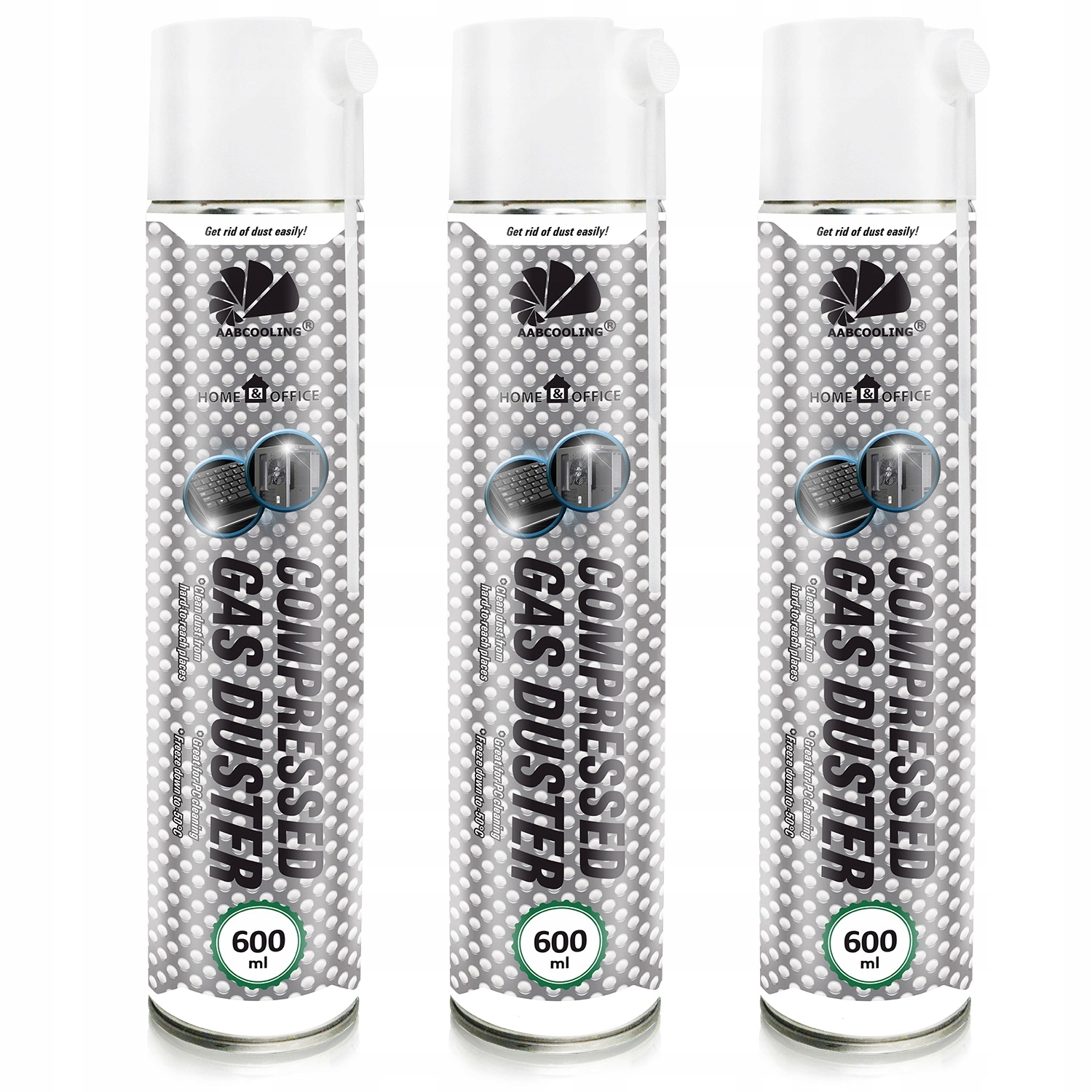 3x AABCOOLING Home&Office Compressed Gas Duster 600ml (ID 2951) CZYSZCZENIE
