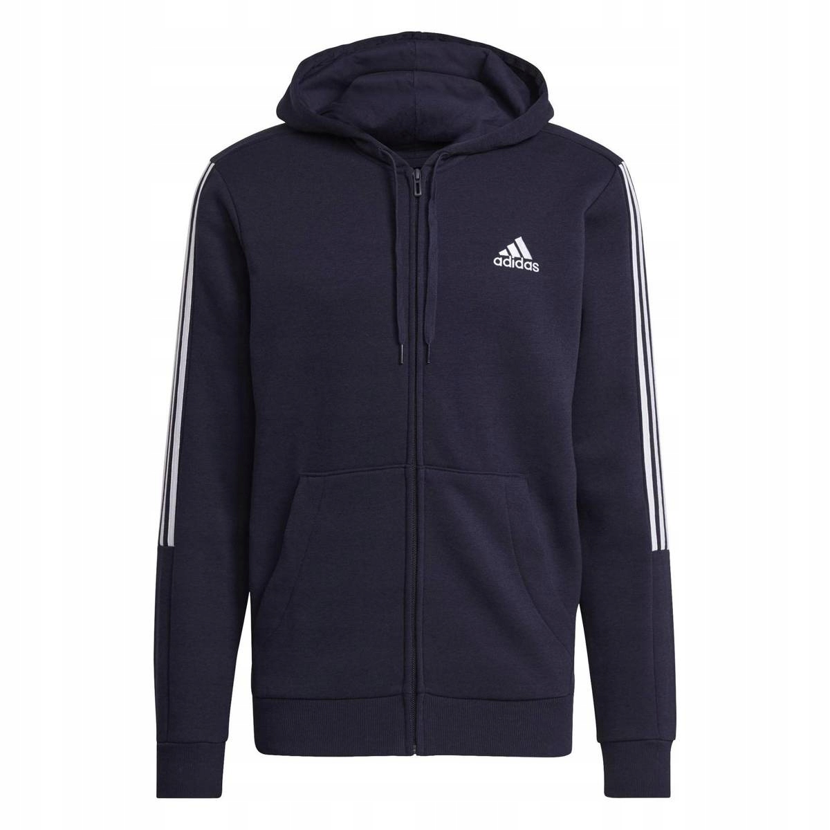 Pánská mikina s kapucí rozepínací Adidas M Cut 3S Fz Hd S