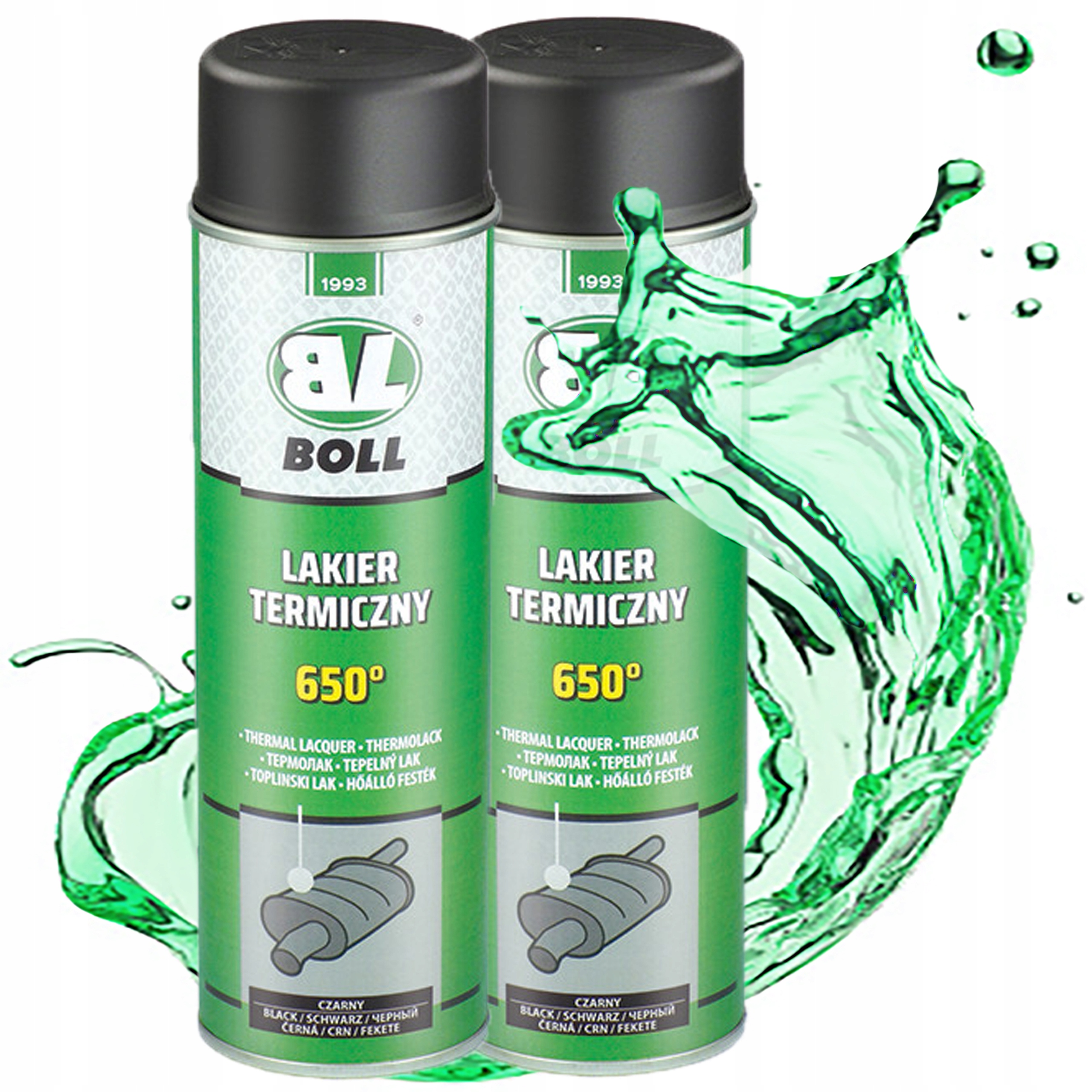 Specjalistyczny Lakier Do Wysokich Temperatur Termiczny Czarny Spray Boll