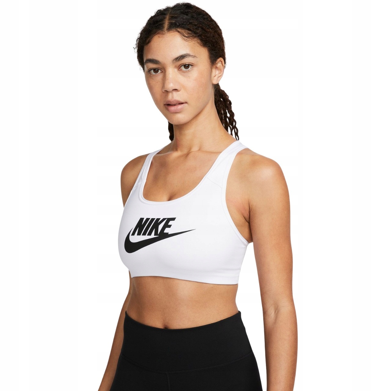Dámská sportovní podprsenka Nike Futura Swoosh bílá 899370 100