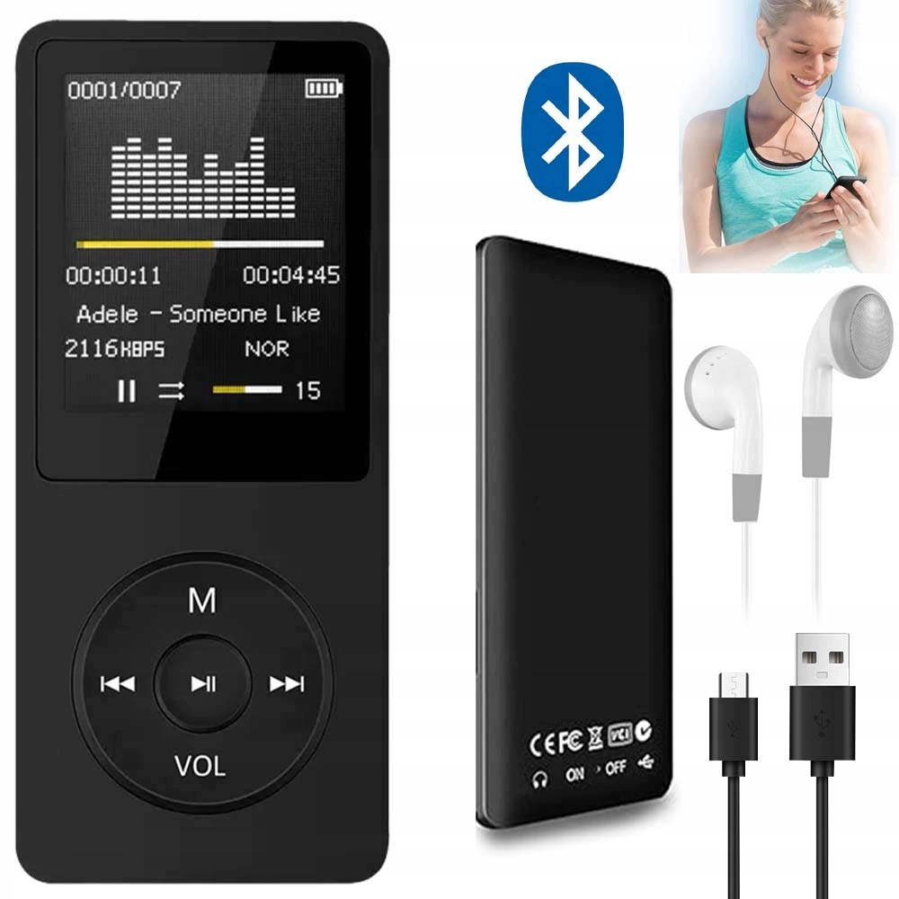 MP3 Přehrávač Sluchátka Do Uší Součástí Balení Je Inteligentní Potlačení Šumu