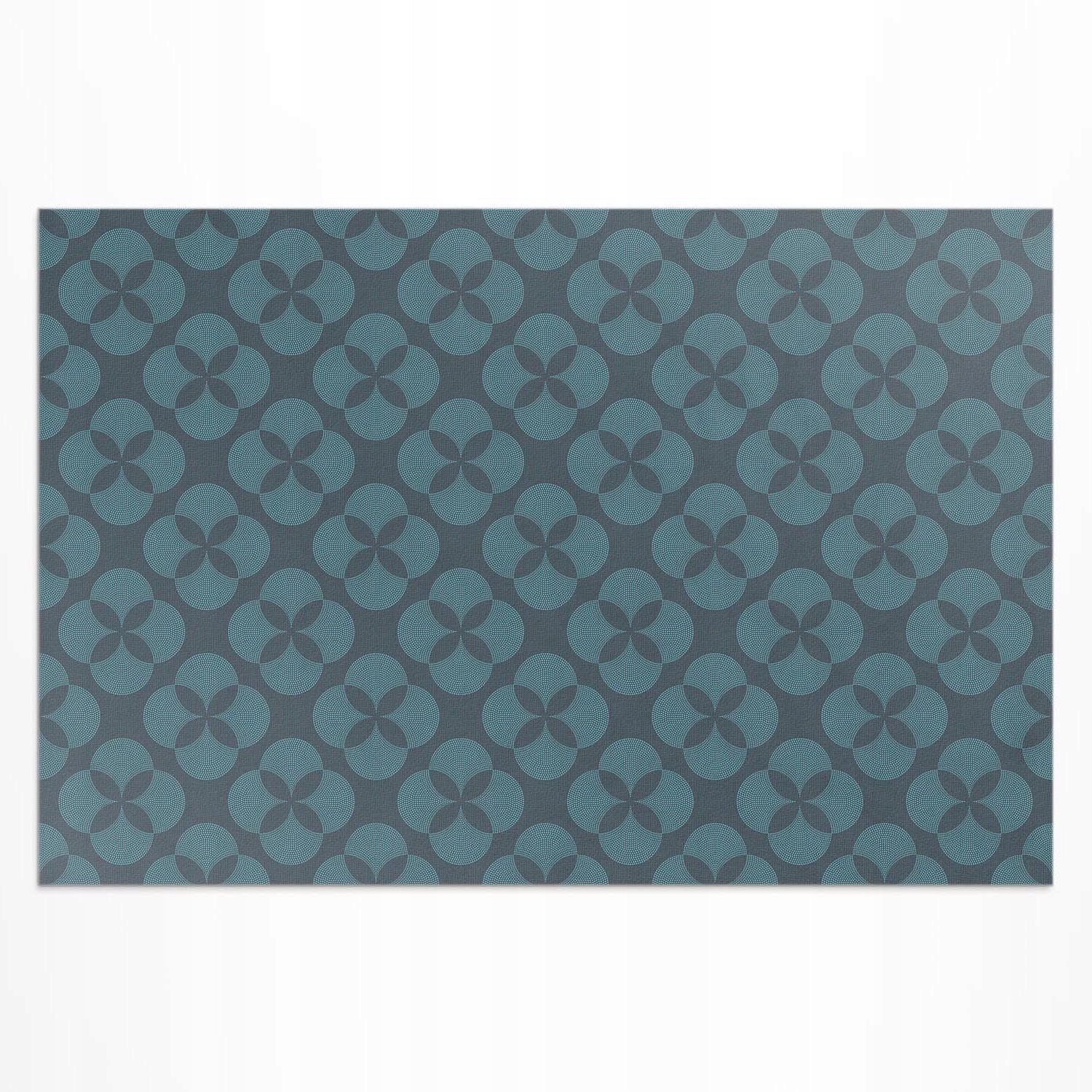 Vinylový koberec na terasu Štvorlístok geometrický vzor 120 x 80 cm