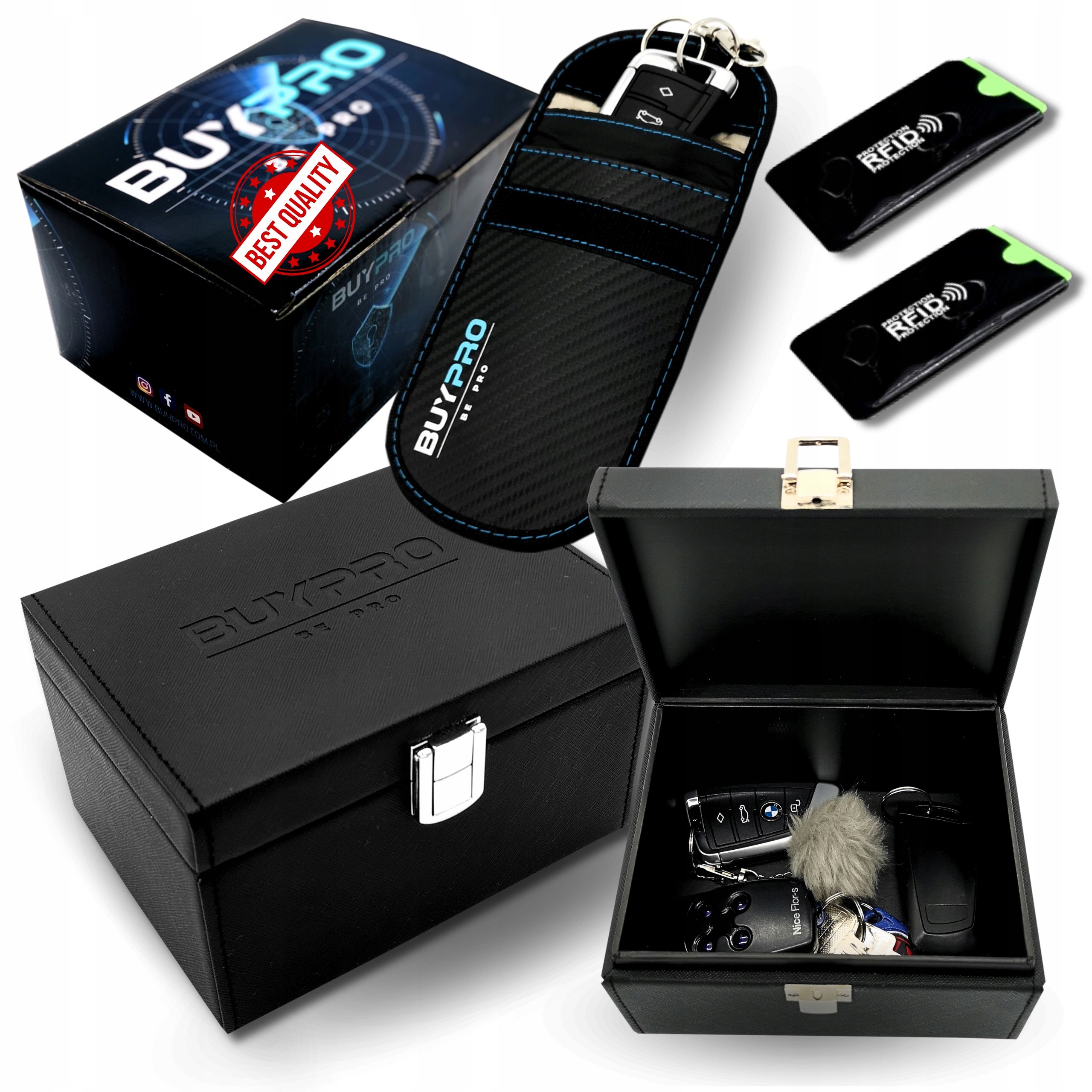 Krabička na klíček Keyless Pouzdro na klíče Rfid Vysoká kvalita Dárek!