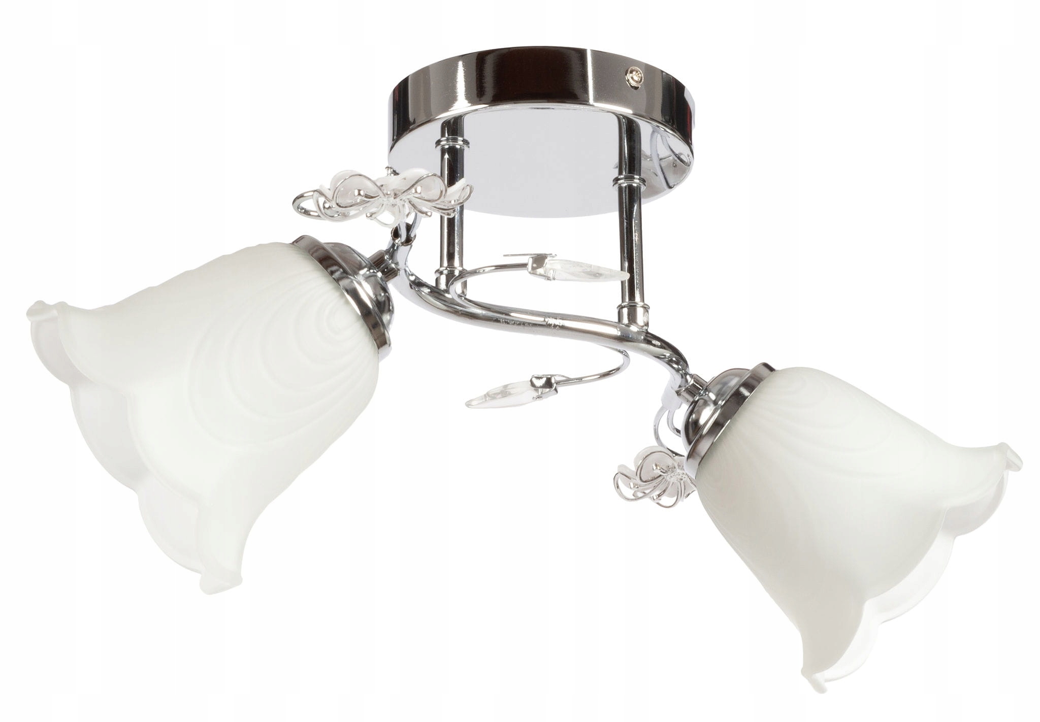 Lampa sufitowa podwójna plafon z kryształkami WSG07A2