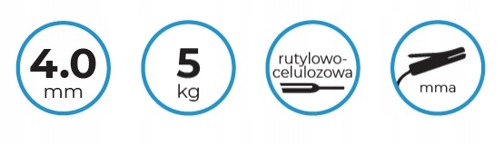 ELEKTRODA SPAWALNICZA RUTYLOWA MMA 6013 4,0mm x 400mm 5KG MOST (RÓŻOWE) Średnica 4 mm