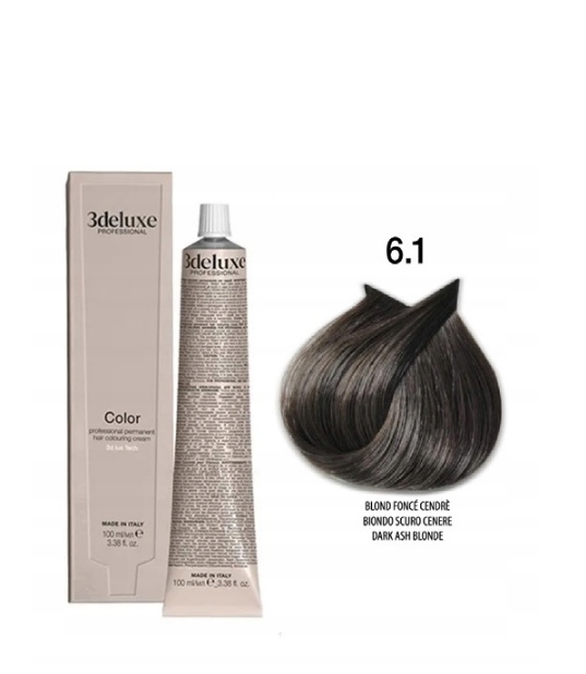 3DELUXE Color Professional Farba Do Włosów Z Olejkiem Arganowym 6.1 100 ML