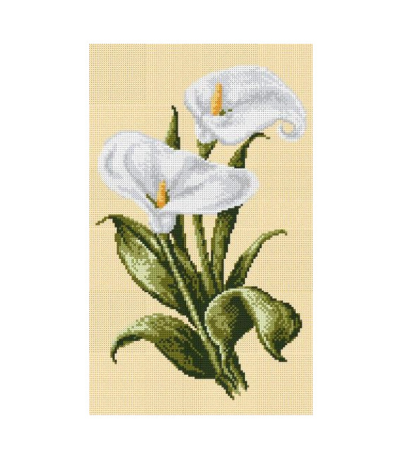 Vyšívací sada křížková, kanva mulina +jehly