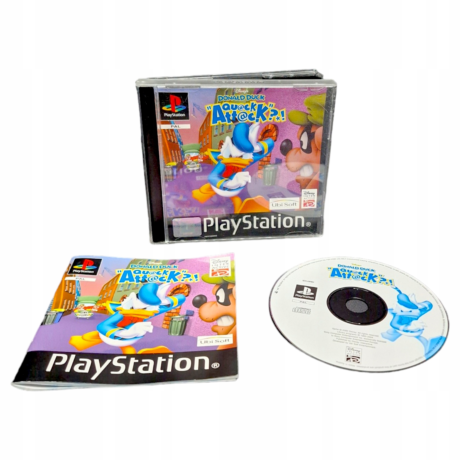 Gra DISNEY'S DONALD DUCK QUACK ATTACK PS1 Sony PlayStation PSX PS1 PS2 PS3 Platforma Sony PlayStation (PSX)