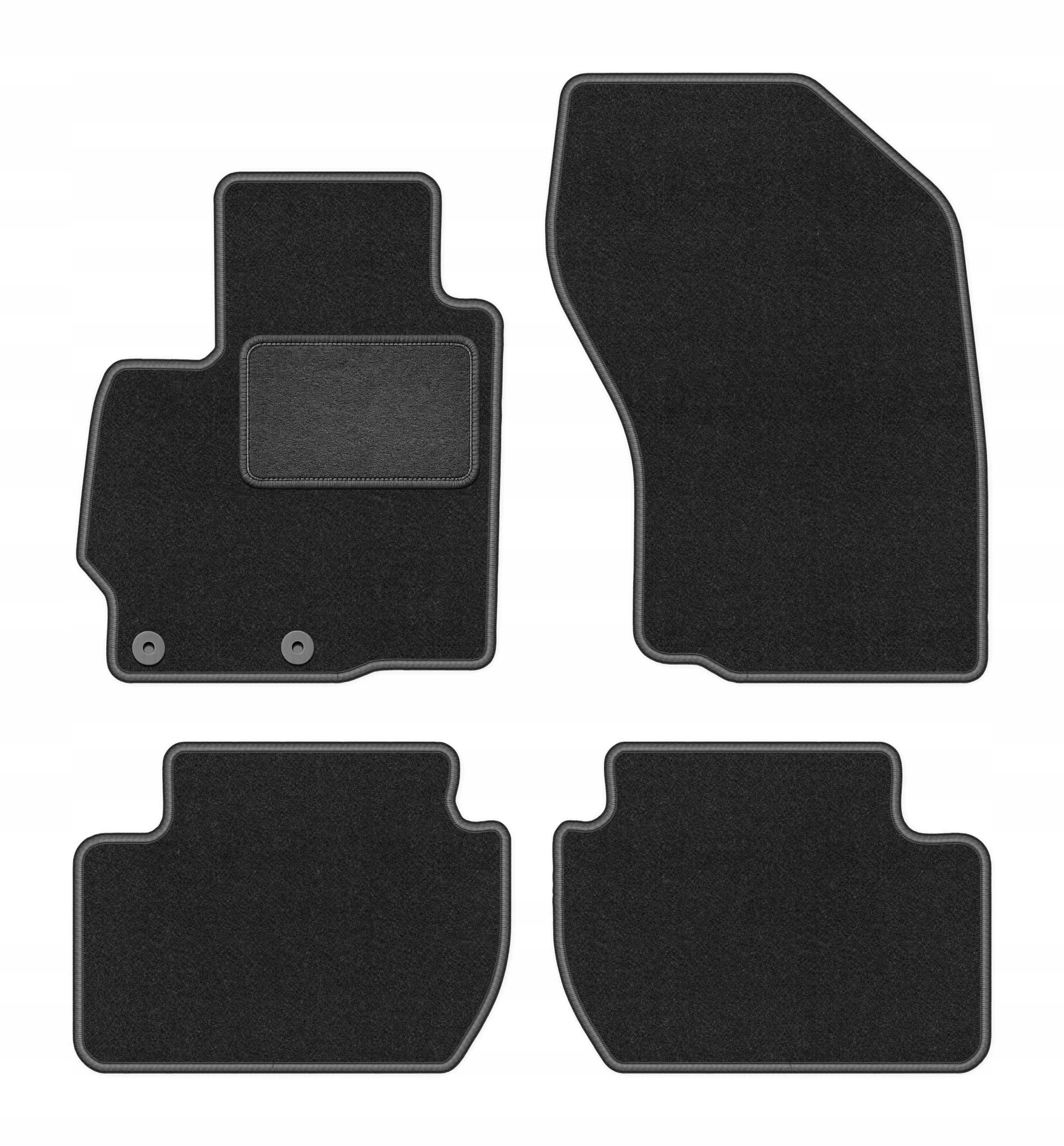 Velurové koberce pro Citroen C-Crosser 2007-2012 komplet Lux grafit 4 ks