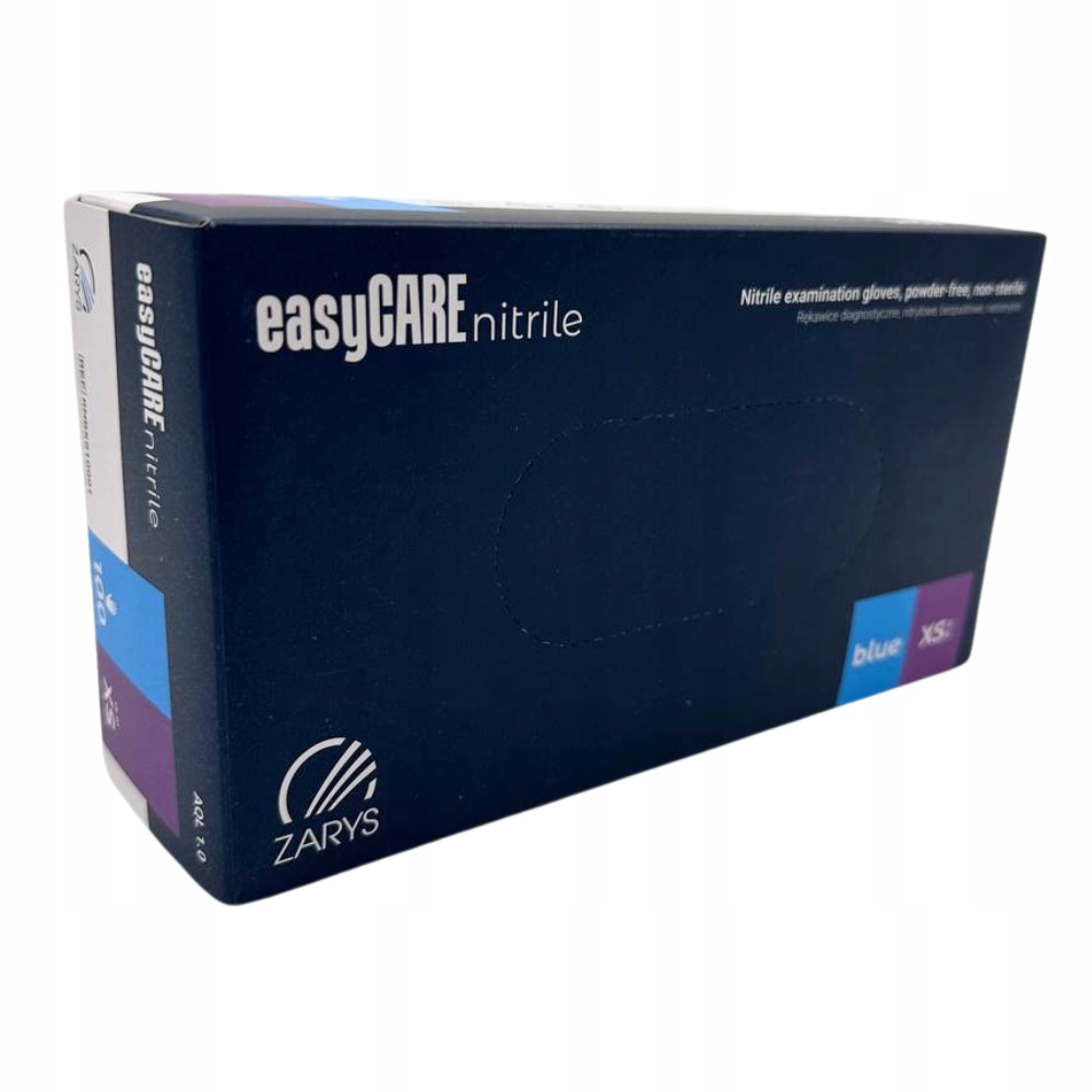 Rękawice nitrylowe easyCARE nitrile XS niebieskie 100 szt.