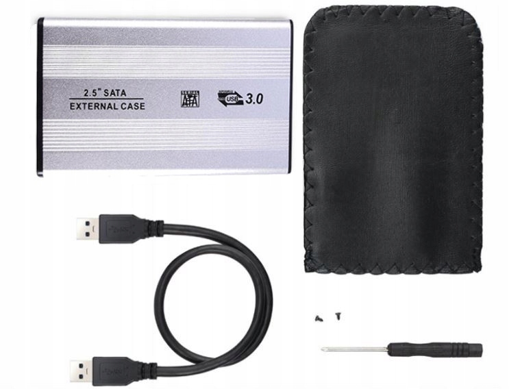 

Obudowa Dysku 2,5' Kieszeń Hdd Sata Usb 3.0 Silver