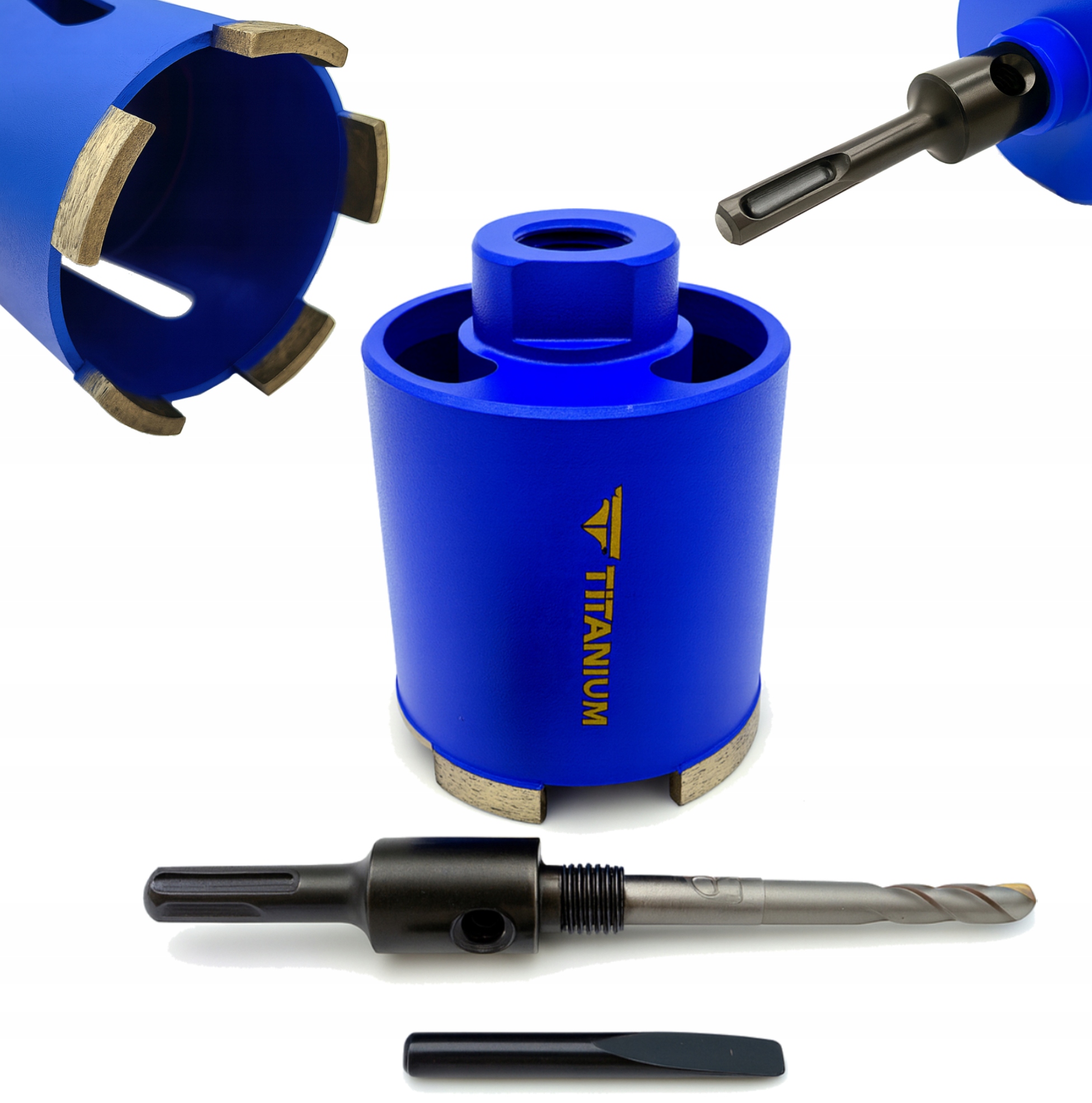 Koronka diamentowa otwornica do betonu puszek adapter 82mm M16 Titanium Kdp