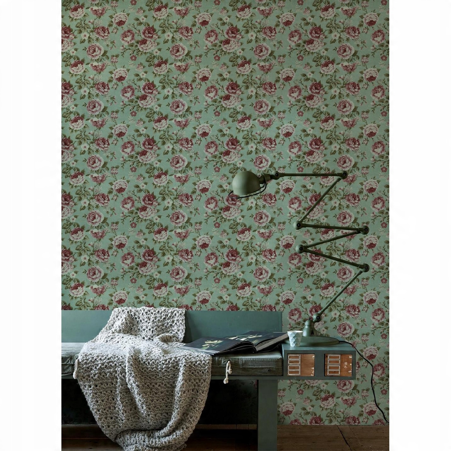 

Tapeta flizelinowa Róże styl retro 254x184 + klej