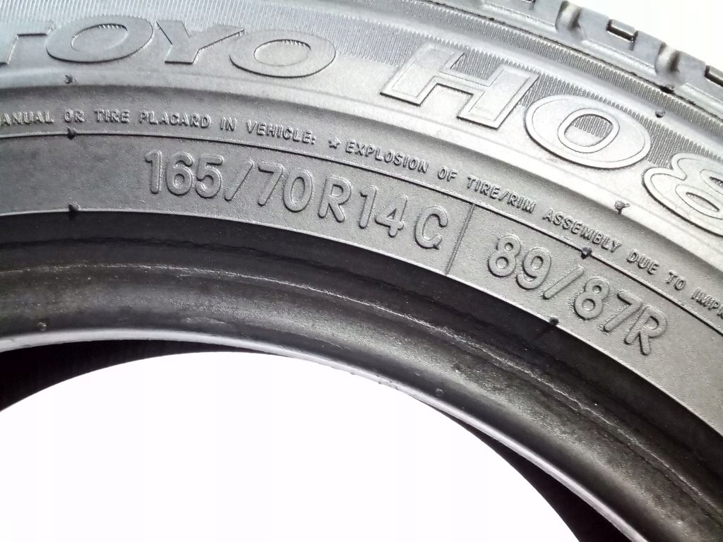 tyres Toyo H08 165/70/14C 89/87R 2017 9,6mm