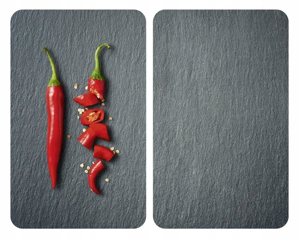 SZKLANE PŁYTY OCHRONNE NA KUCHENKĘ ŁUPEK CHILI x2