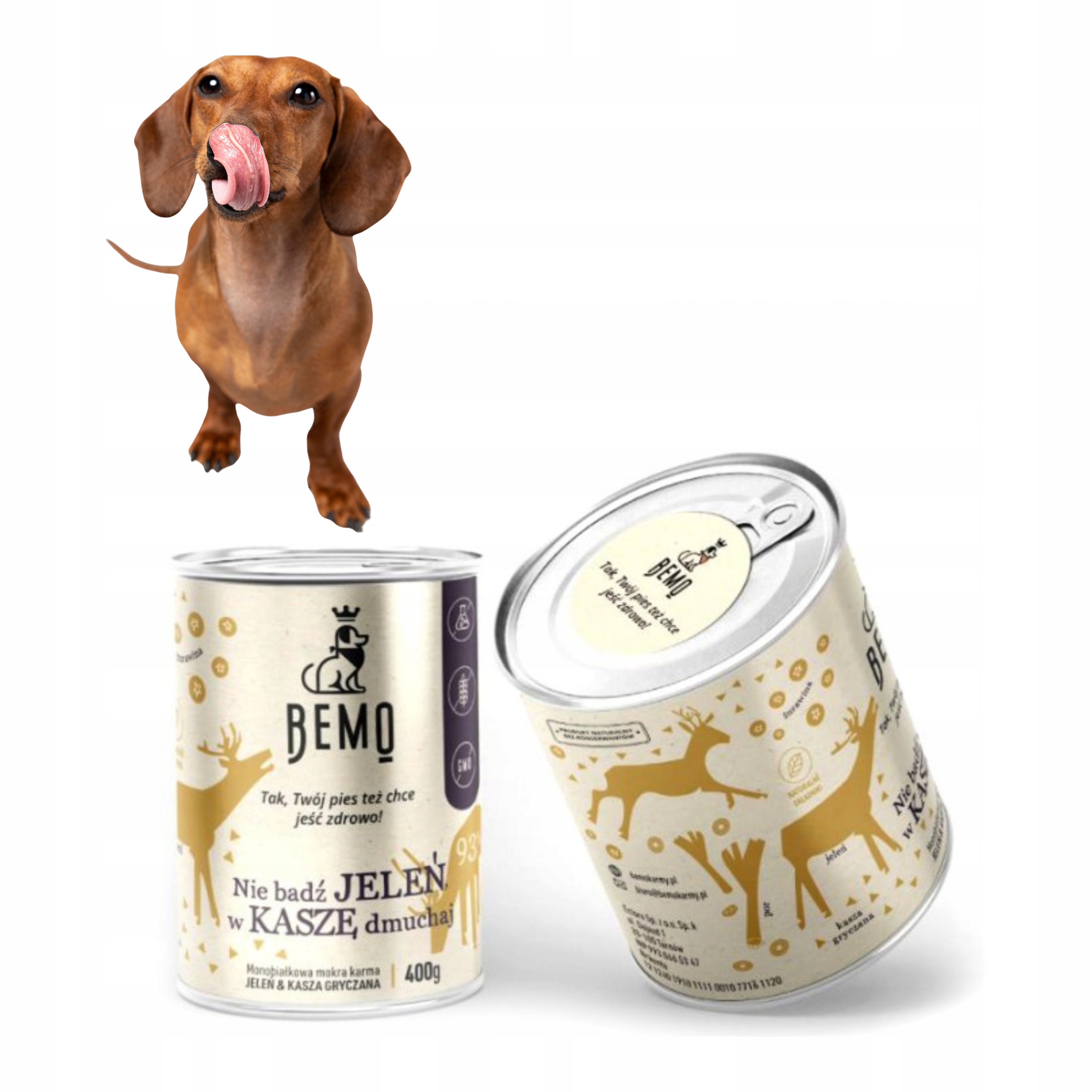 Levně Vlhké krmivo pro psy Bemo Nebuď Jelen 6x400g Monoproteinová konzerva jelena