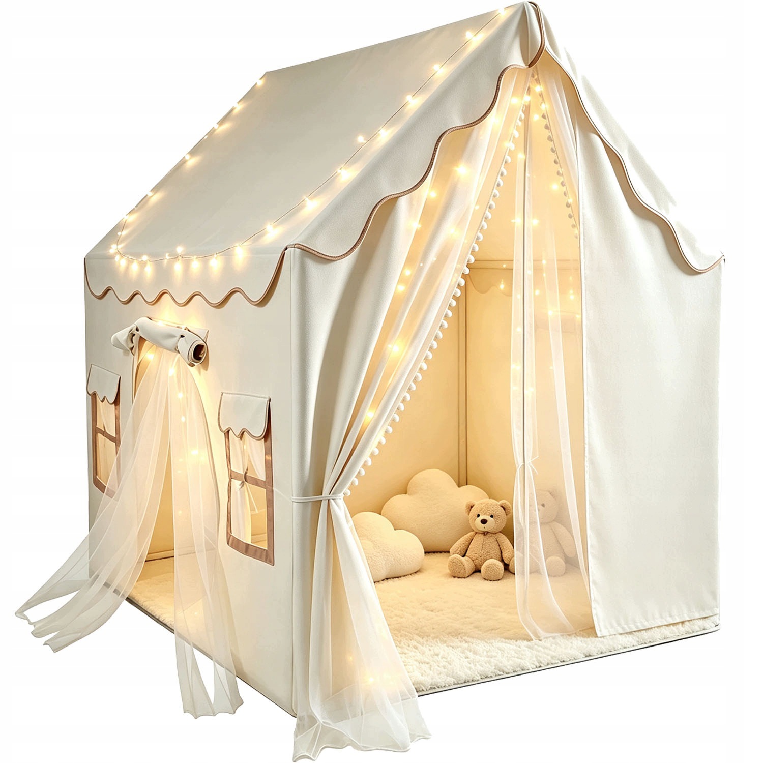 Namiot Tipi Domek Z Groundsheet Dla Dzieci Do Zabawy Zamek Ogrodu XXL Khaki