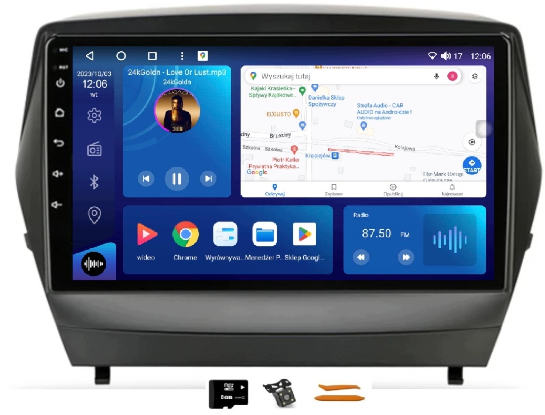 Radio Android Navigace Hyundai Tucson 2 09-15 8/256GB 2K Lte 4G CarPlay