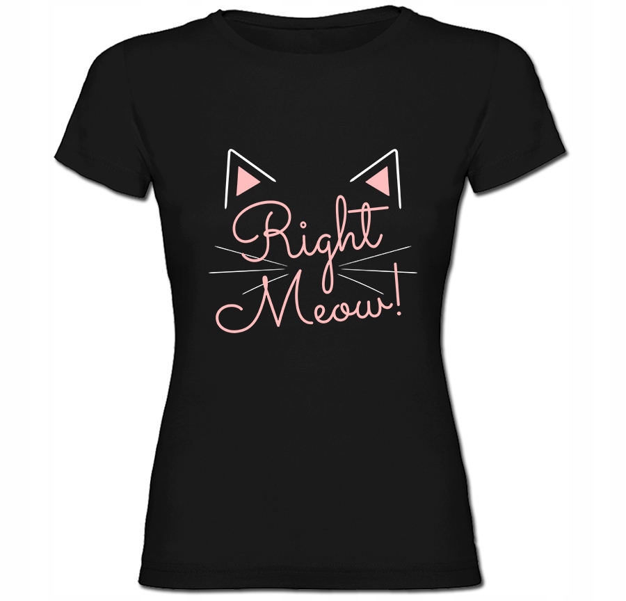 

Tshirt damski Right Meow Kot Kitten Cat M