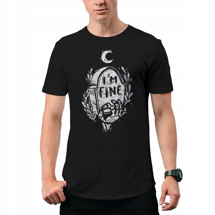 

Koszulka T-Shirt I'm Fine Dead Skeleton L