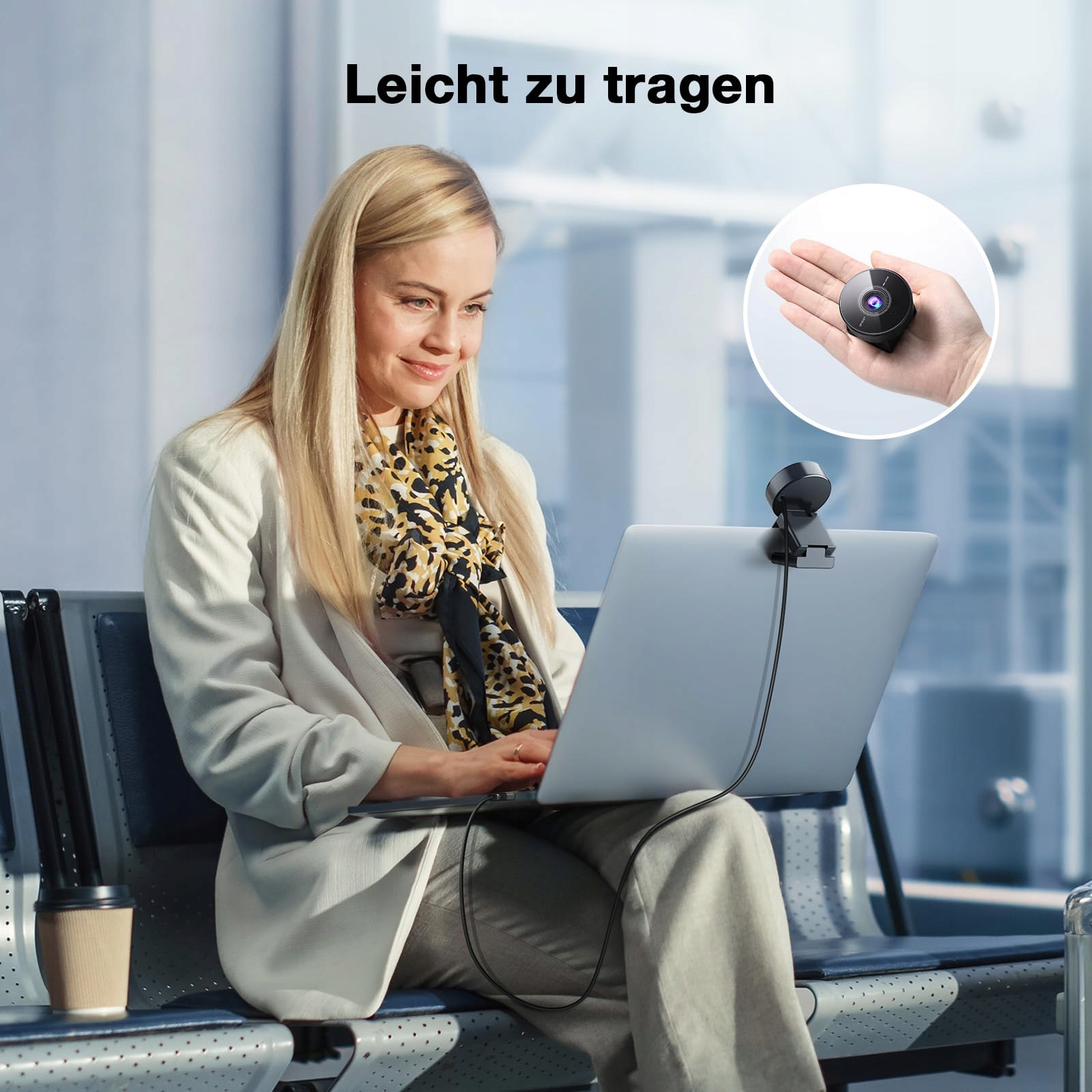 EMEET Kamera Internetowa 4K 8MP Autofokus Mikrofon USB Plug&Play — miniatura 4