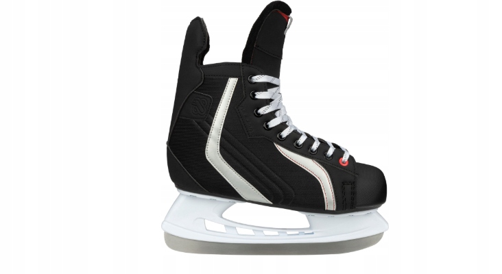 Pánské sportovní brusle bruslení Nijdam Ice Hockey Skates vel 44, černé