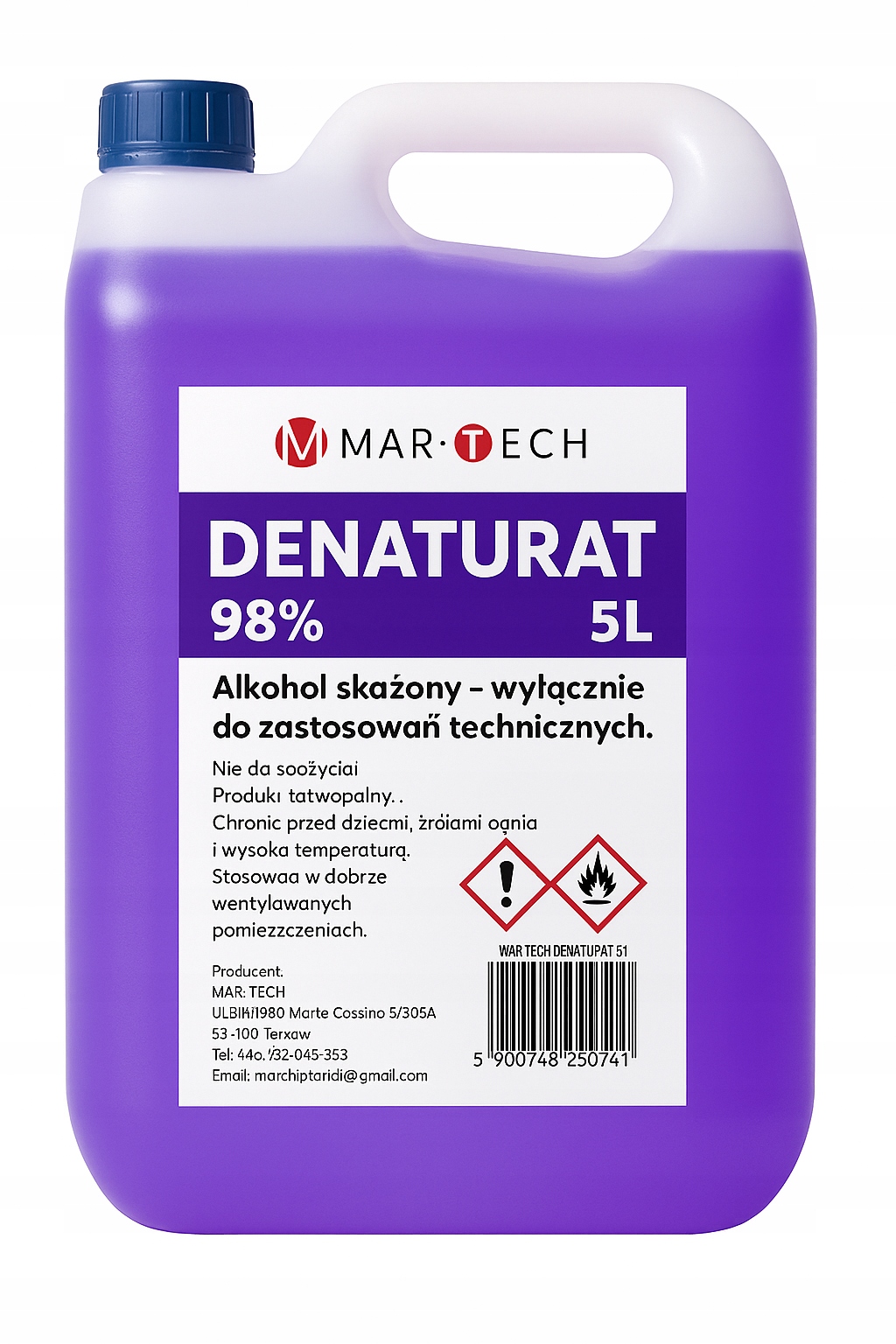 DENATURAT Fioletowy 98% 5L MAR-TECH