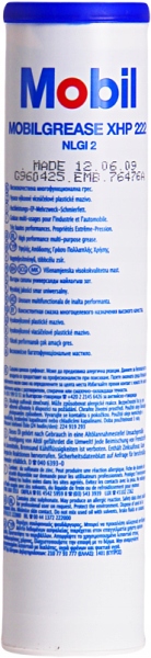 MOBILGREASE XHP222 0,390kg tuba kartusz niebieski Stan opakowania oryginalne