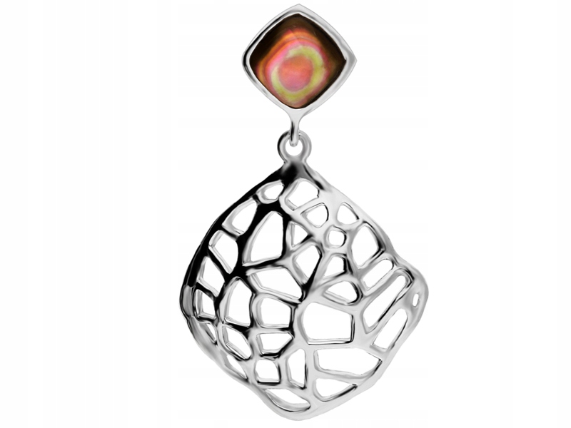 Stříbrný přívěsek 925, síťovina s perleťovou hmotou 3,8 g, ideální jako dárek