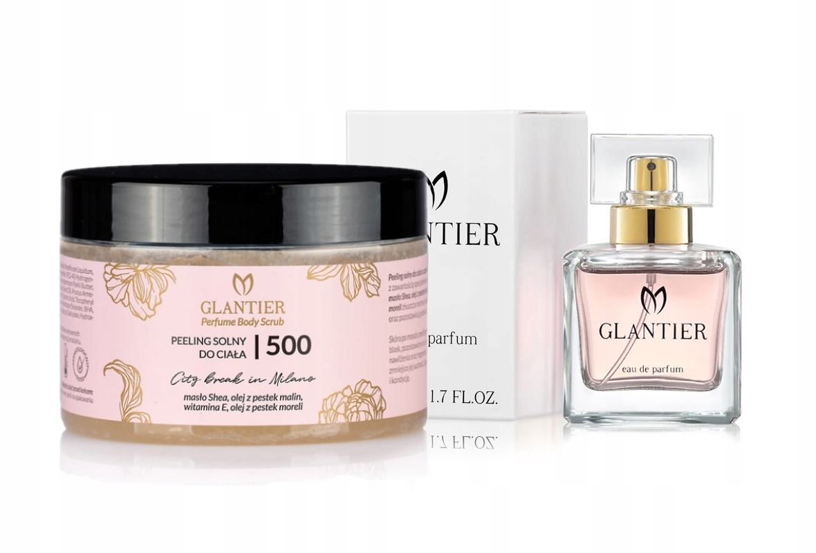 Sada Glantier Parfém 50 ml 500 Peeling 300 g 500