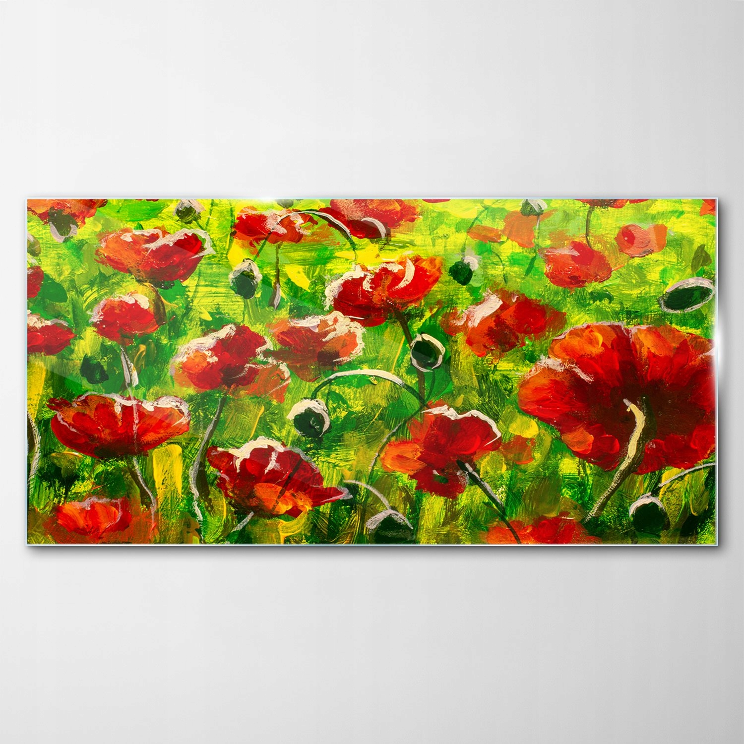 

Obraz na Szkle Dekor Maki Góry Łąka Natura 120x60