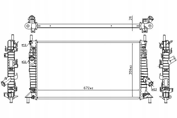 Nissens Chladič Motoru Volvo C30 C70 II S40 II