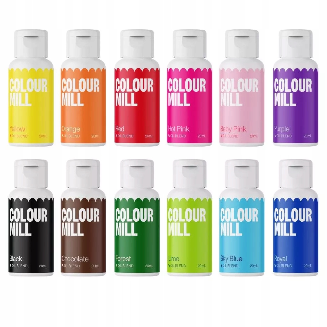 Colour Mill Zestaw barwników olejowych do mas tłustych Kickstarter 12 szt.