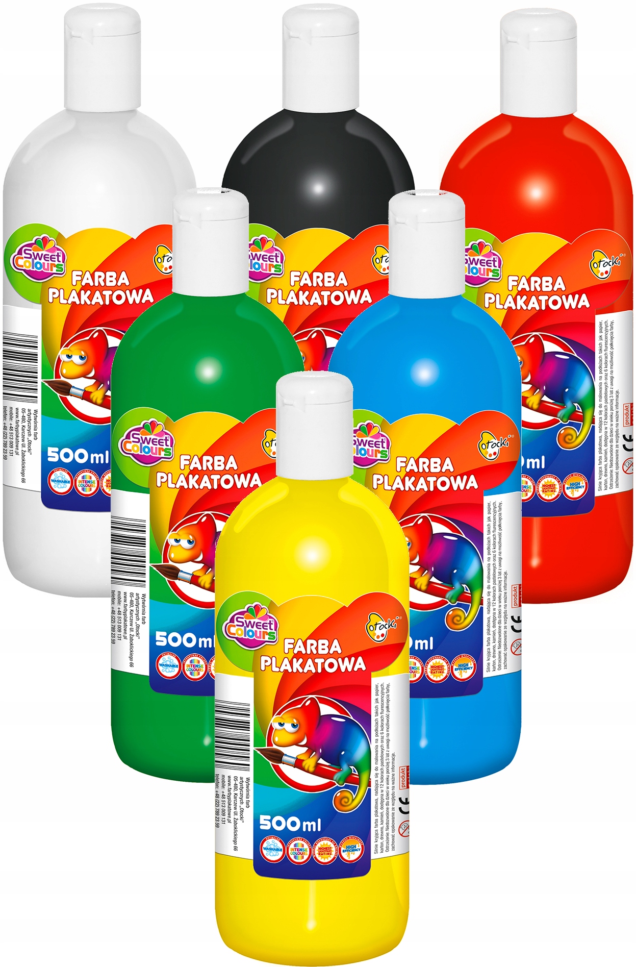 

Farby plakatowe w butelkach x 500ml