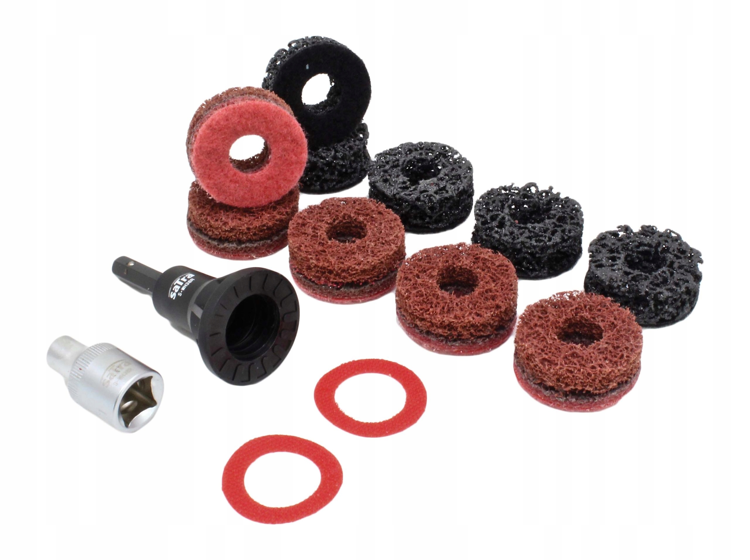 ŚCIERNICE SZCZOTKI DO CZYSZCZENIA PIAST TARCZ SZPILEK 14el. Granulacja poniżej 40