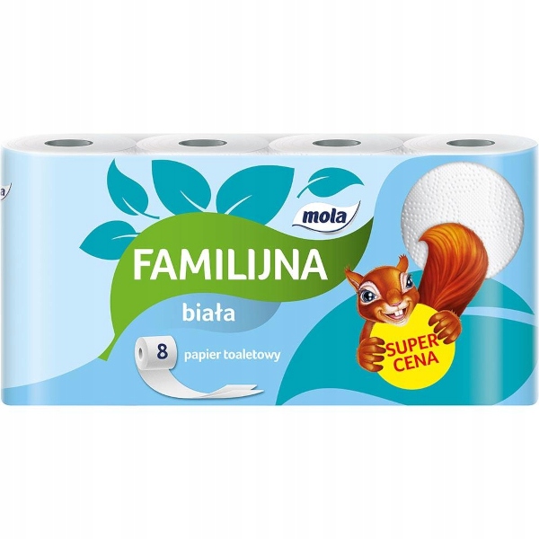 

Mola Papier toaletowy Familijny Bały 8szt.