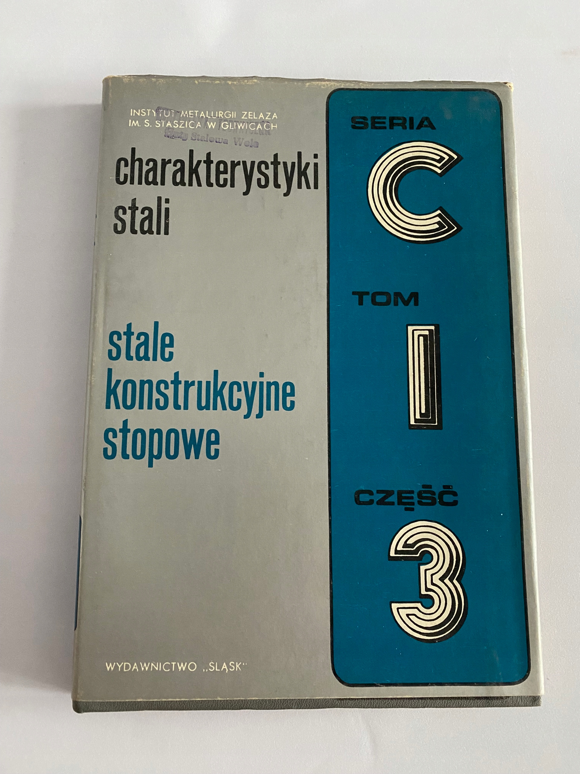 CHARAKTERYSTYKI STALI SERIA C TOM I CZEŚĆ 3