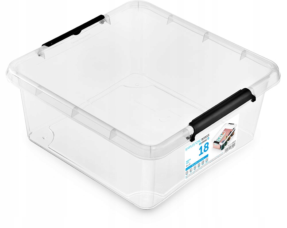 

Pojemnik ogranizer plastikowy pudło z pokrywą 18 l