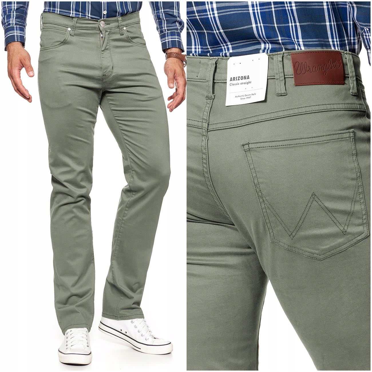 

Wrangler Arizona Męskie Spodnie Materiał W32 L34