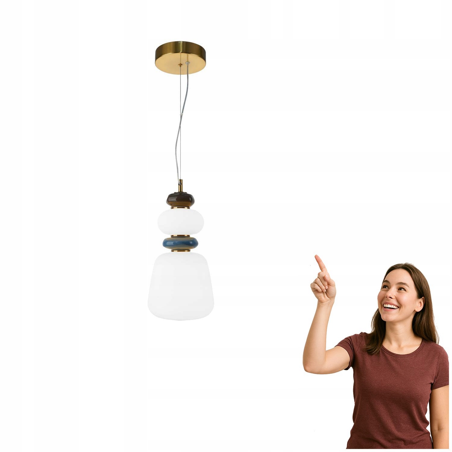 Závesná Led lampa 12W Evans PND-94981V-3C-GD Italux