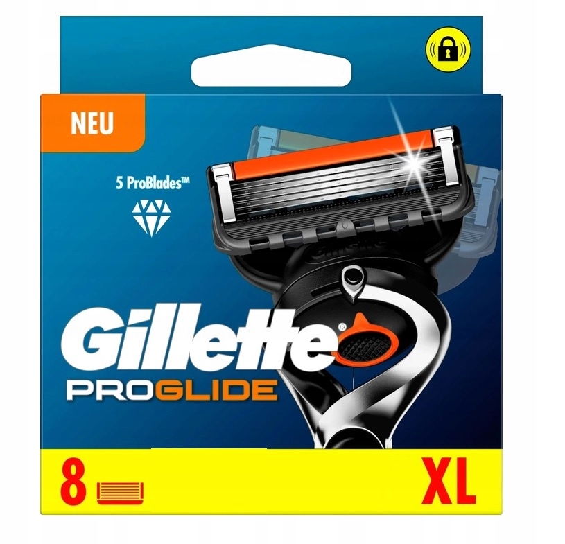 Oryginalne Gillette ProGlide Wkłady do maszynki do golenia Fusion 8 sztuk